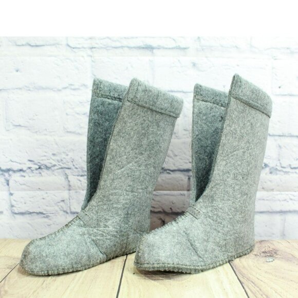 LL Bean Gray Wool Warm Replacement Boot Liner Inserts Size 11 - Picture 2 of 9